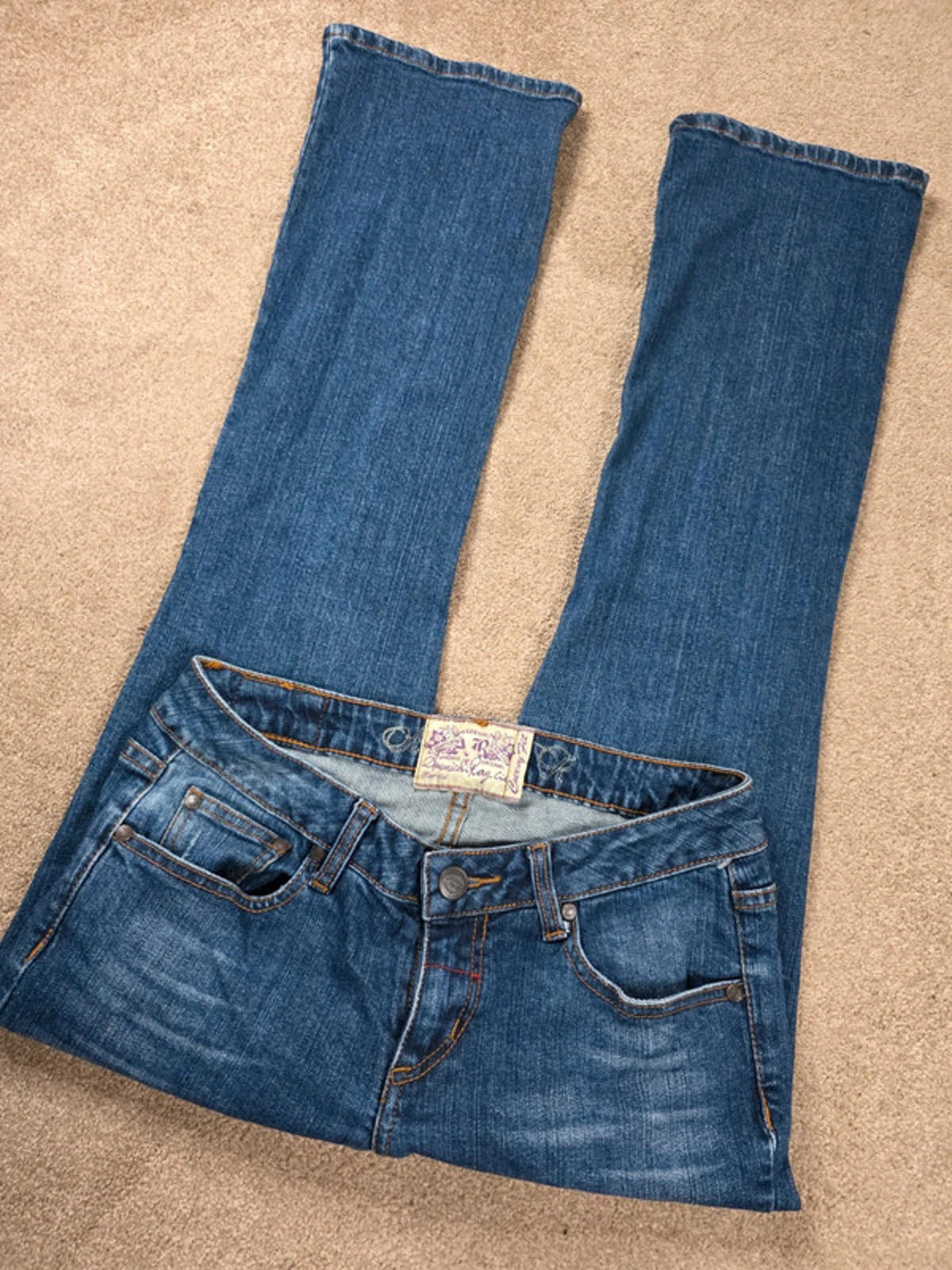 Vintage Y2K American Rag Low Rise Bootcut Jeans UK Size 10 Petite