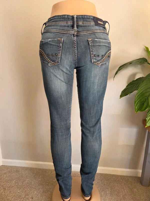 Vintage Y2K Stradivarius Low Rise Skinny Jeans UK Size 10/12