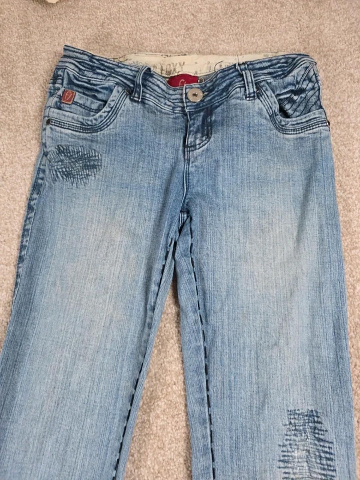 Y2K Foxy Low Rise Bootcut Jeans UK Size 10