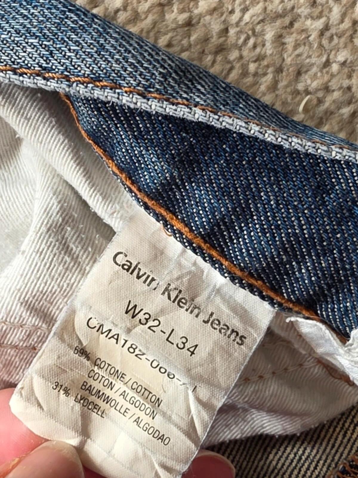 Vintage Y2K Calvin Klein High Rise Baggy Jeans UK Size 12/14