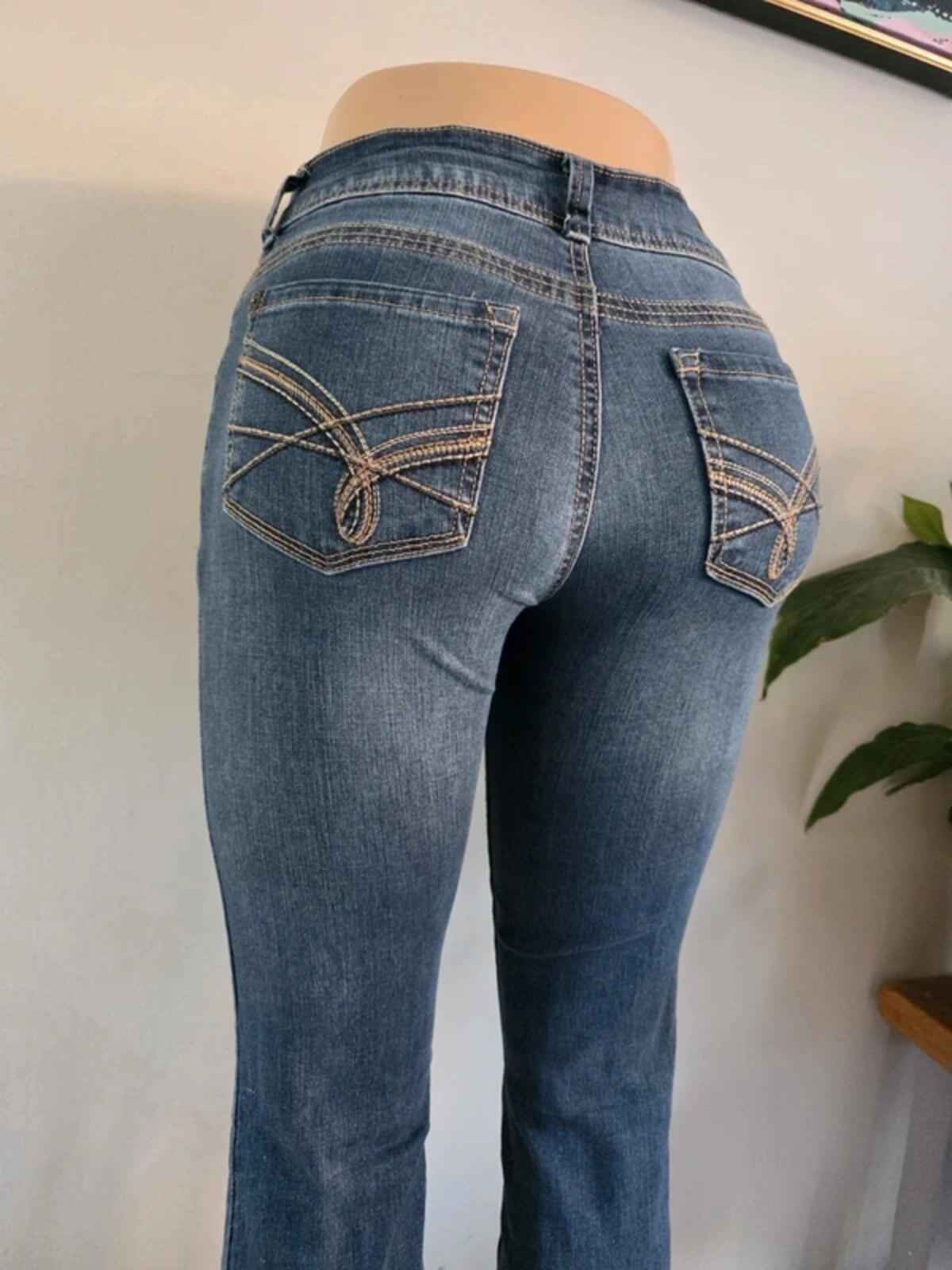 Vintage Y2K WallFlower Low Rise Bootcut Jeans UK Size 8 Tall