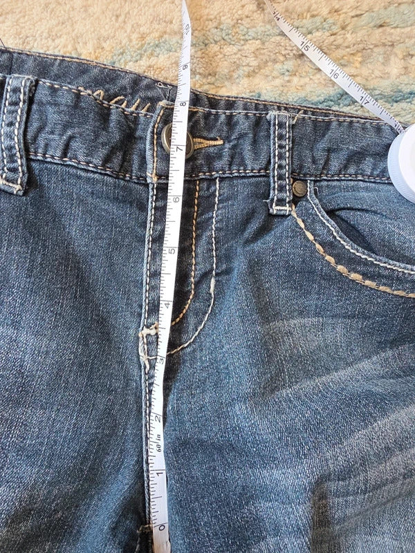 Maurices Low Rise Bootcut Vintage Y2K Jeans UK Size 6/8 Petite