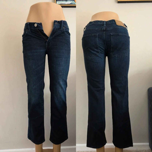 Vintage Y2K American Eagle Mid Rise Straight Jeans UK Size 6 petite