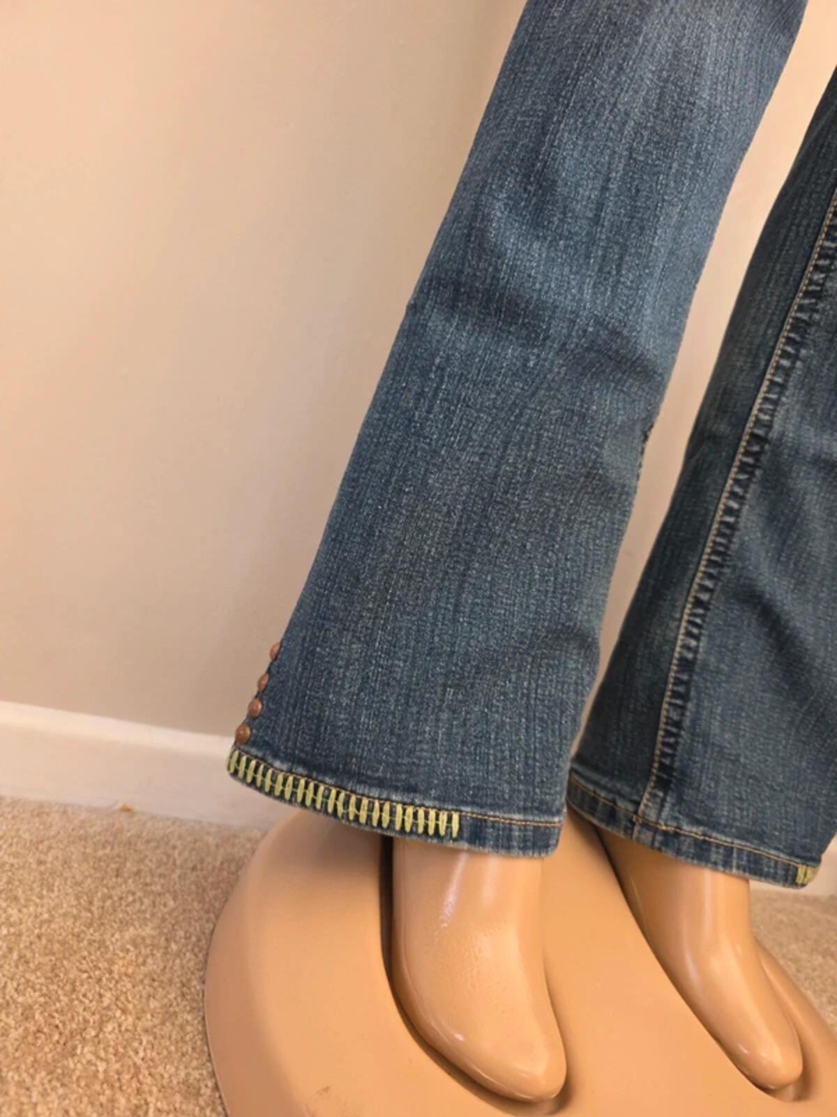 Cowgirl Tuff Co. Low Rise Bootcut Vintage Y2K Jeans UK Size 10