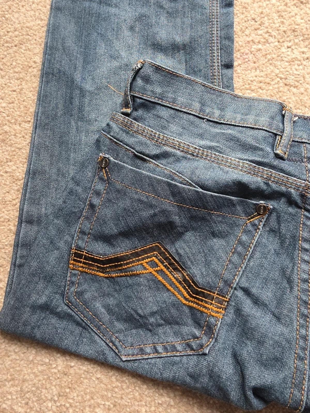 Vintage Y2K Fusai Mid Rise Slim Straight Jeans UK Size 10 Petite