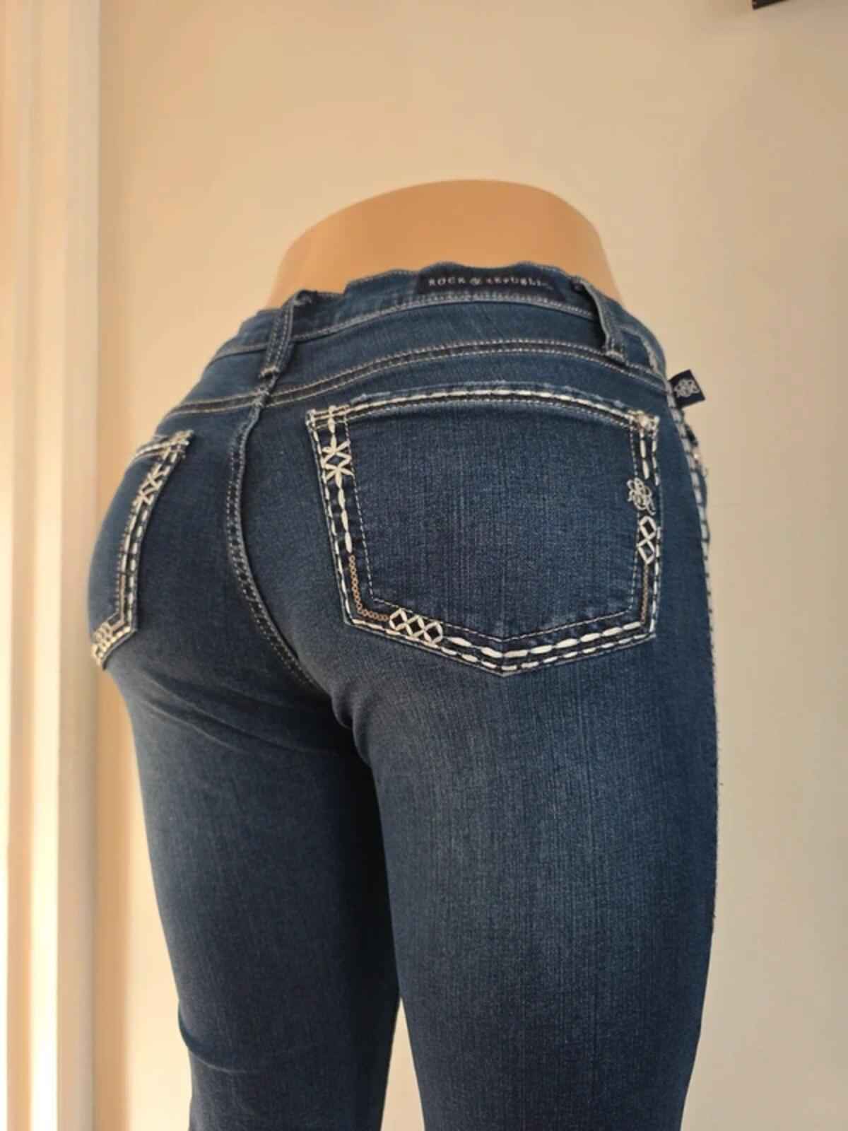 Rock & Republic Low Rise Bootcut Vintage Y2K Jeans UK Size 6