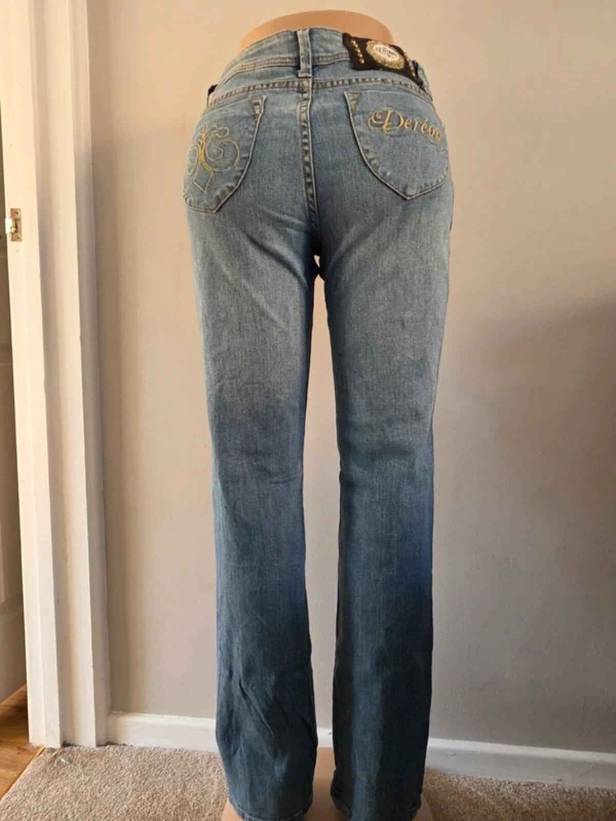 Dereon Low Rise Straight Leg Vintage Y2K Jeans UK Size 10
