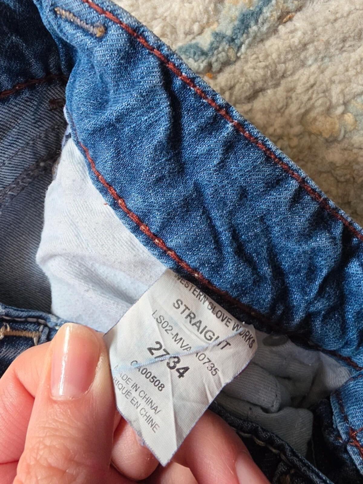 1921 Vintage Y2K Low Rise Straight Jeans UK Size 6/8 Tall