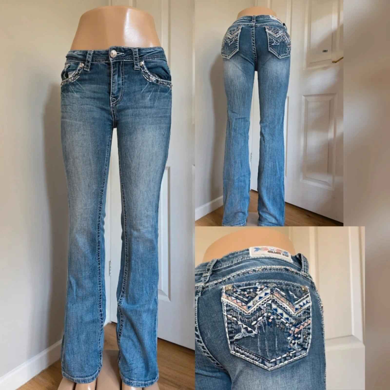 Grace in LA Mid Rise Bootcut Vintage Y2K Jeans UK Size 8 Tall