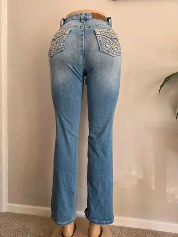 Vintage Y2K Y Jeans Mid Rise Bootcut Jeans UK Size 4-6