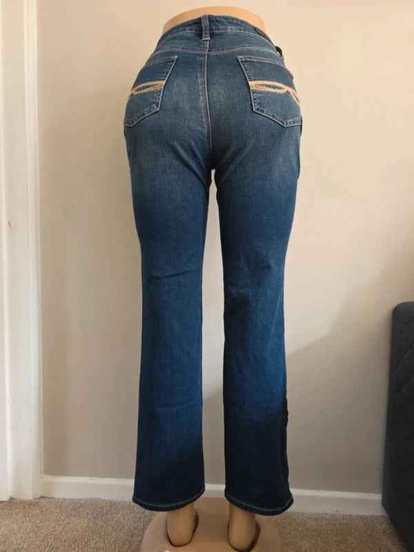 Buffalo David Bitton Vintage Y2K Mid Rise Straight Jeans UK Size 10