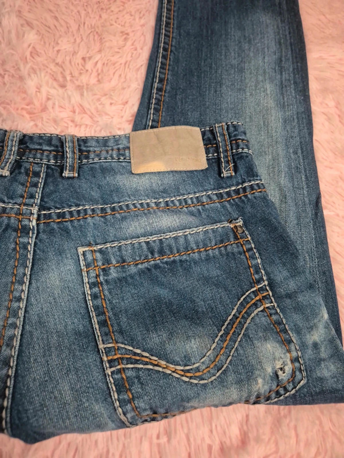 Vintage Y2K Denim 1982 Mid Rise Straight Leg Baggy Jeans UK 12