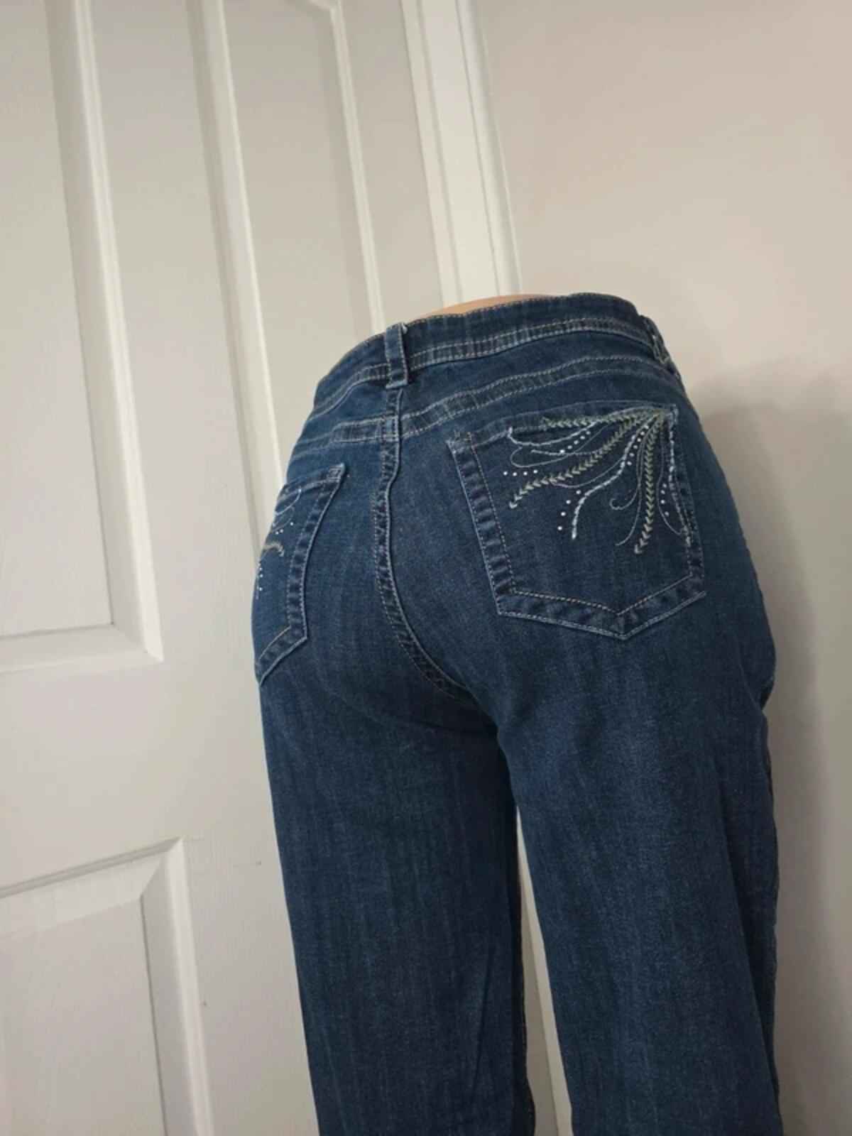 Lee Mid Rise Bootcut Vintage Y2K Jeans UK Size 16/18 Petite