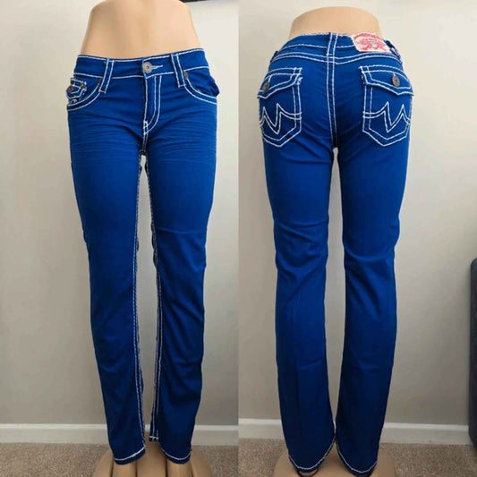 Fashion Denim Low Rise Slim Vintage Y2K Jeans UK Size 8
