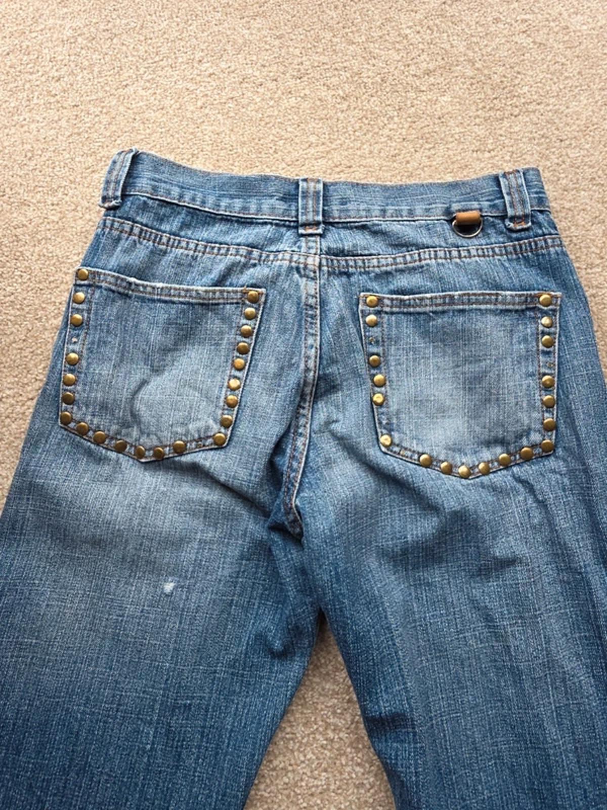 Y2K La Virtu Mid Rise Bootcut Jeans UK Size 10 Tall