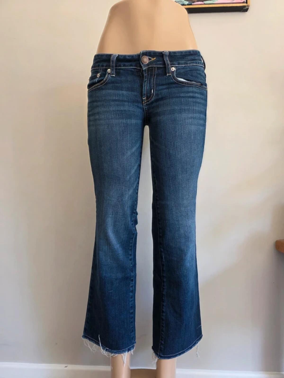 Vintage Y2K American Eagle Ultra Low Rise Petite Bootcut Jeans UK Size 6