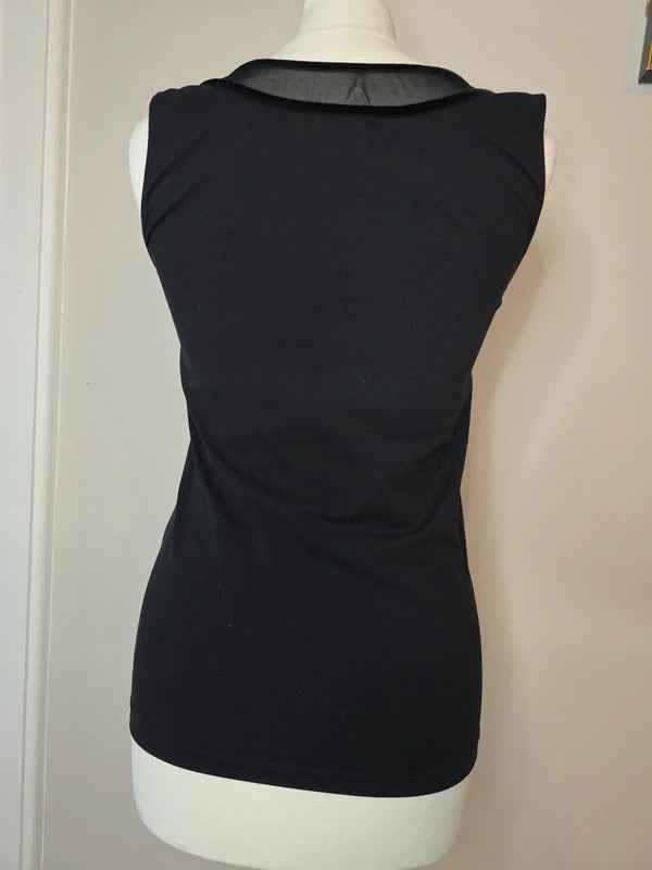 Wolford Mesh Panel Embellished Sleeveless Top UK Size 10