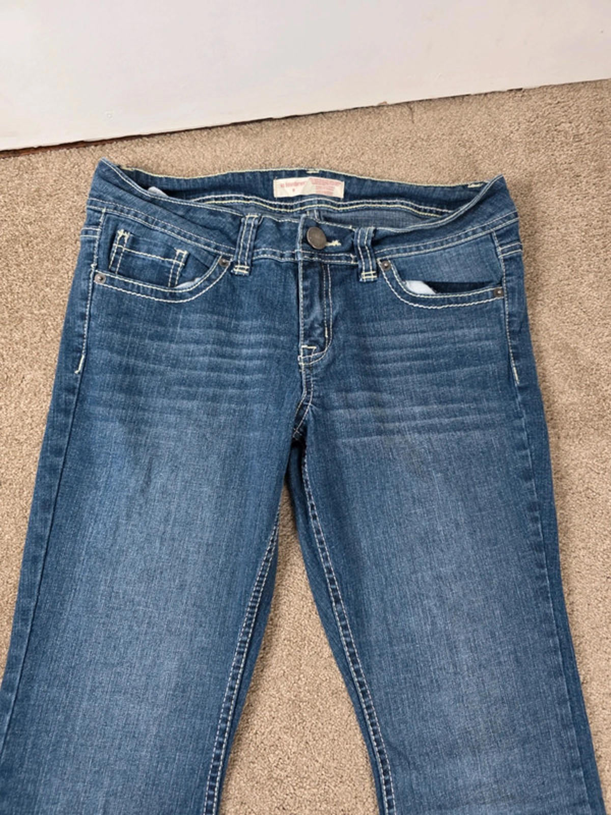 Vintage Y2K No Boundaries Low Rise Flared Jeans UK Size 12