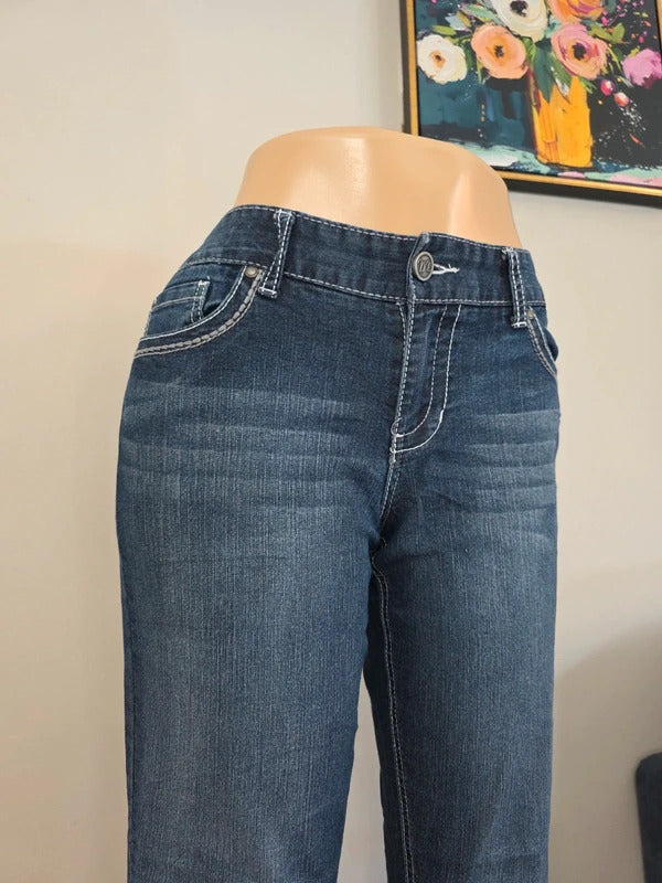 Maurices Mid Rise Bootcut Vintage Y2K Jeans UK Size 12/14 Petite