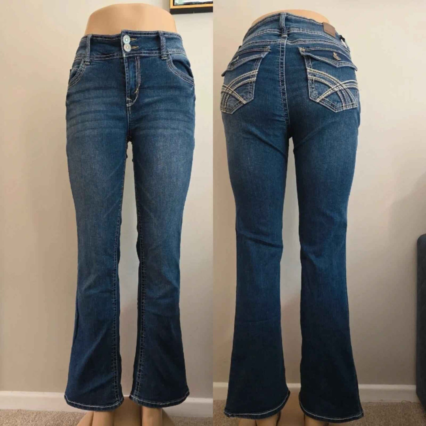 Wallflower Mid Rise Bootcut Vintage Y2K Jeans UK Size 10/12 Petite