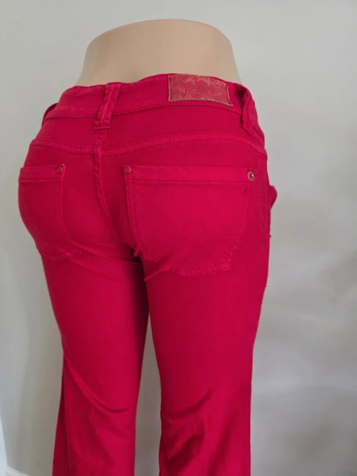 Vintage Y2K Denim Colours Low Rise Wide Leg Jeans UK Size 6 Tall