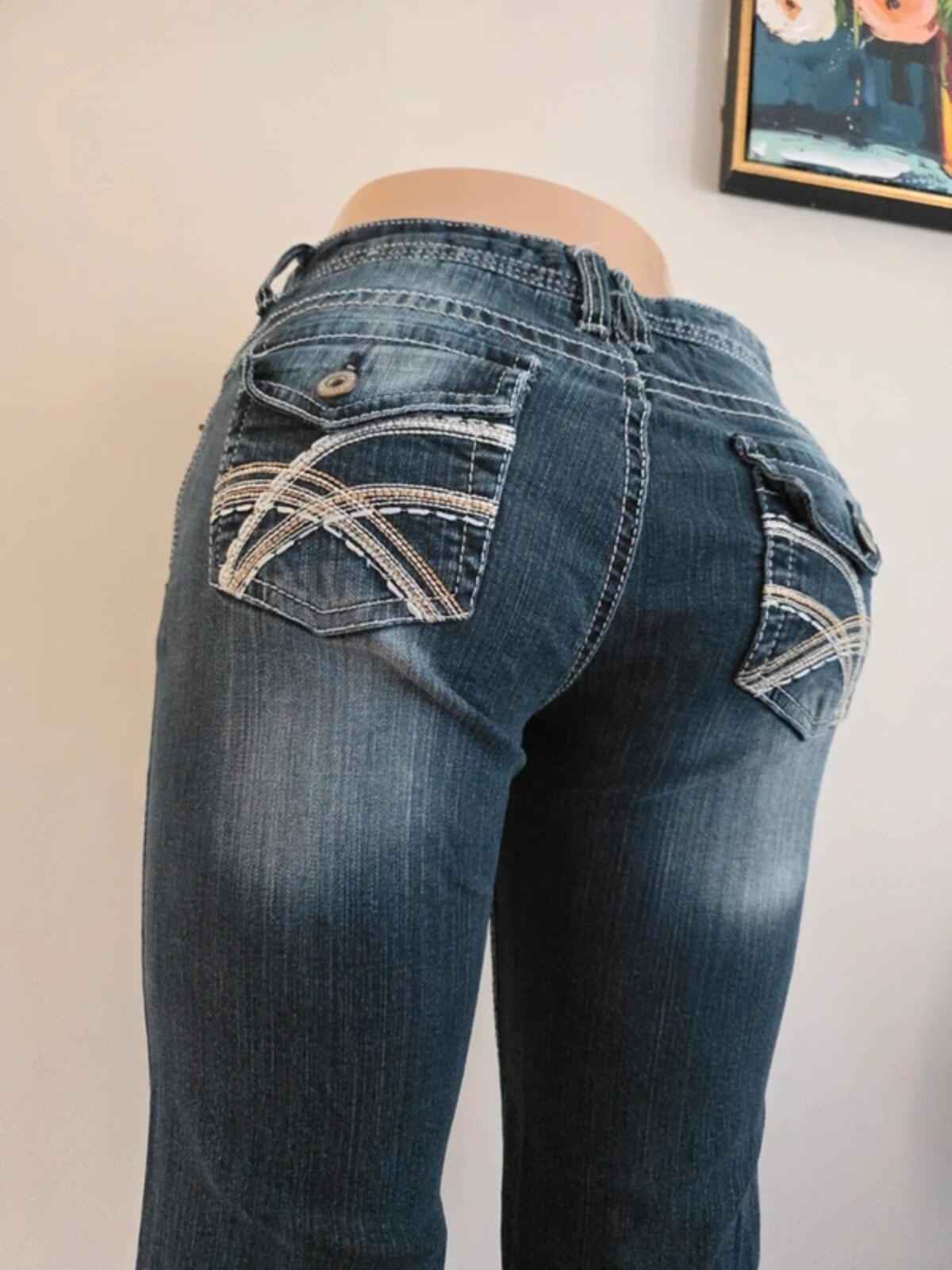 Rue 21 Mid Rise Bootcut Vintage Y2K Jeans UK Size 10/12 Tall