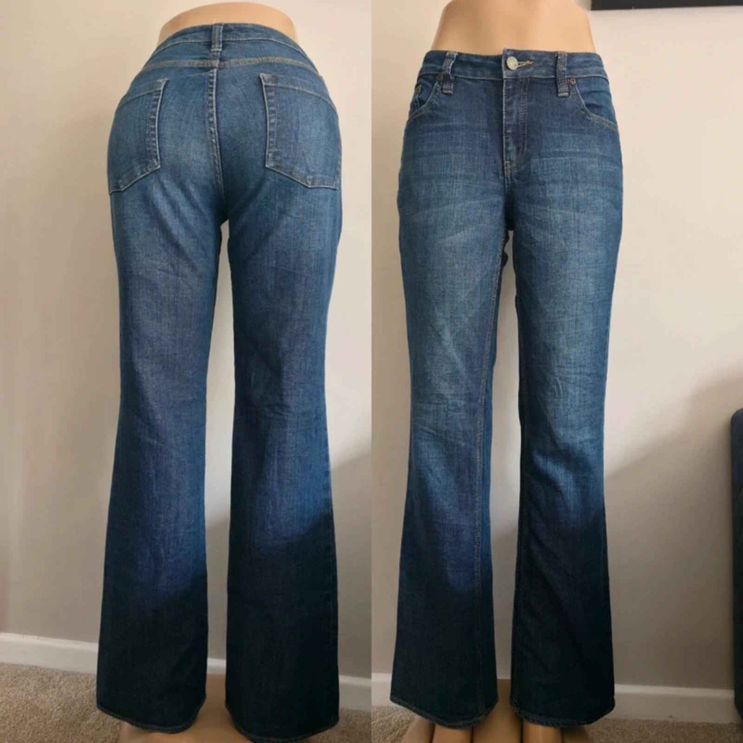 NY&C Vintage Y2K Low Mid Rise Bootcut Jeans UK Size 10