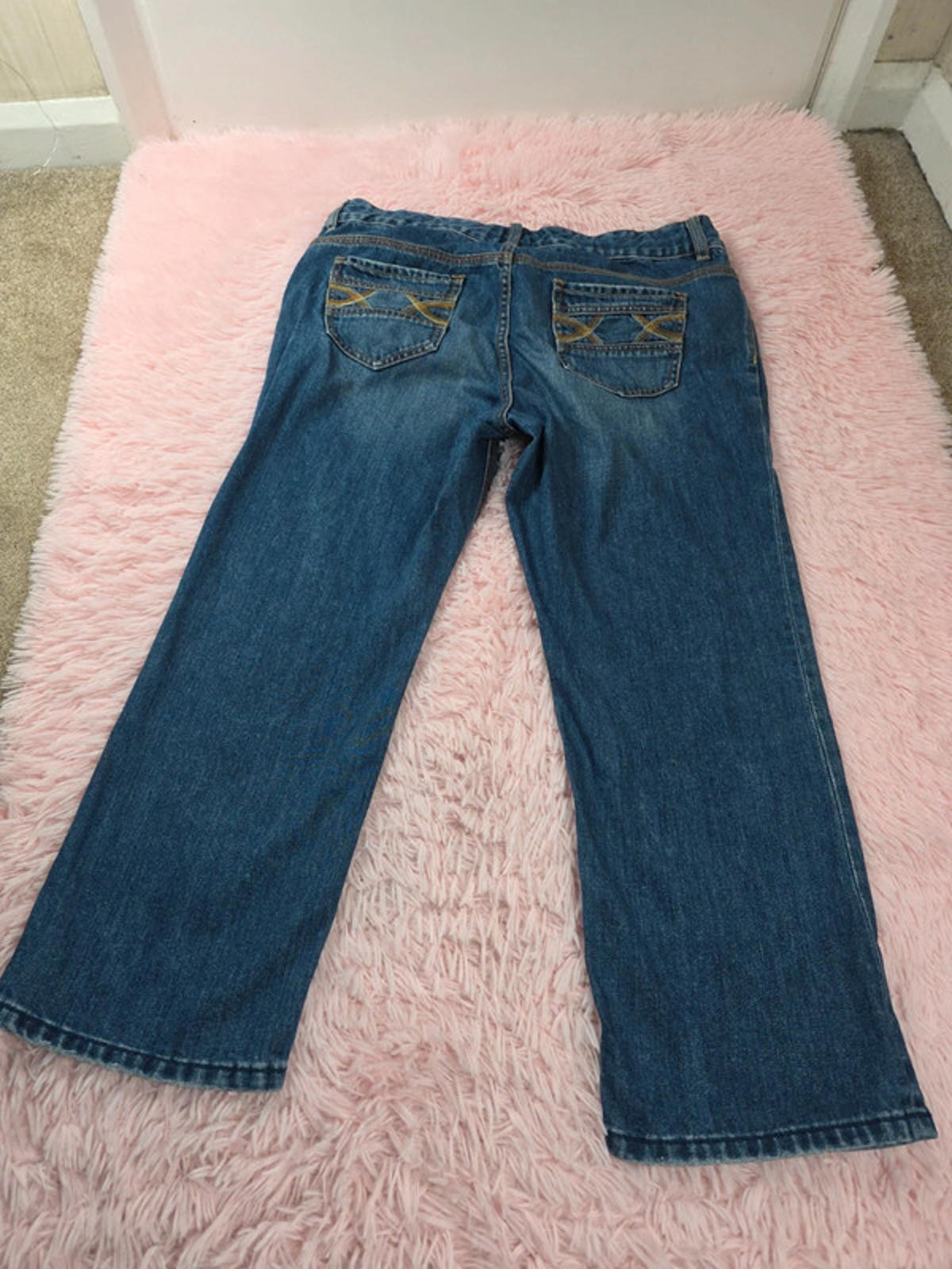 Vintage Y2K Old Navy Maternity Mid Rise Cropped Jeans UK Size 12–14