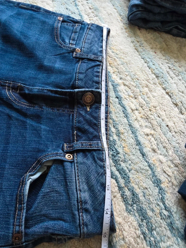 M by Maurices Petite Mid Rise Flared Vintage Y2K Jeans UK Size 8