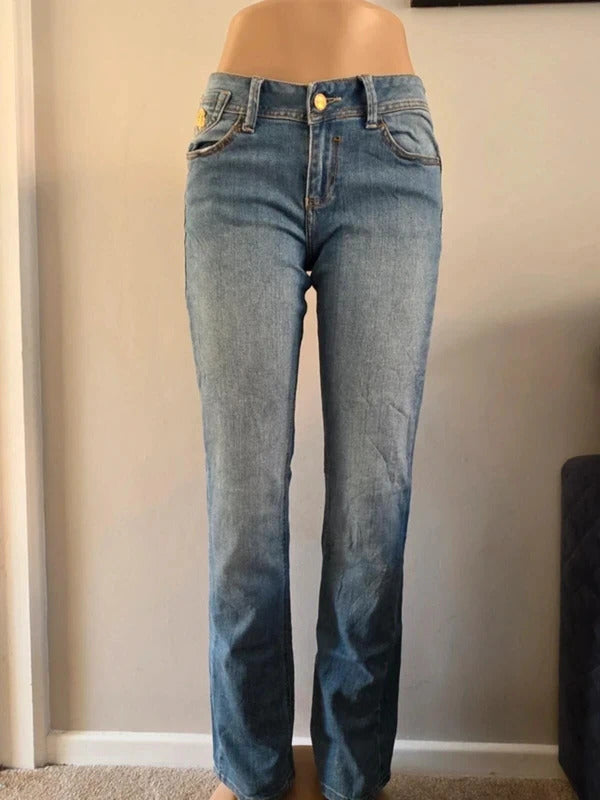 Dereon Low Rise Straight Leg Vintage Y2K Jeans UK Size 10