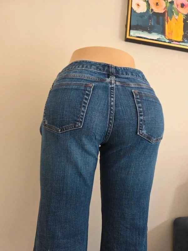 Vintage Y2K Banana Republic Low Rise Bootcut Jeans UK Size 8 Petite