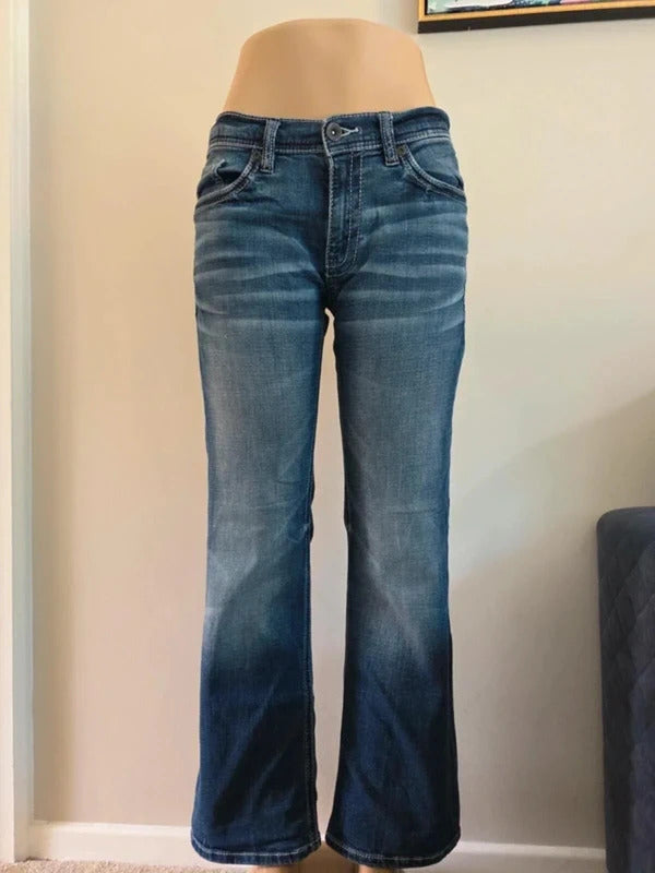 BKE Vintage Y2K Aiden Mid Rise Bootcut Jeans UK Size 10 Petite
