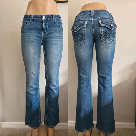 Paisley's Sky Low Rise Bootcut Vintage Y2K Jeans UK Size 10 Petite