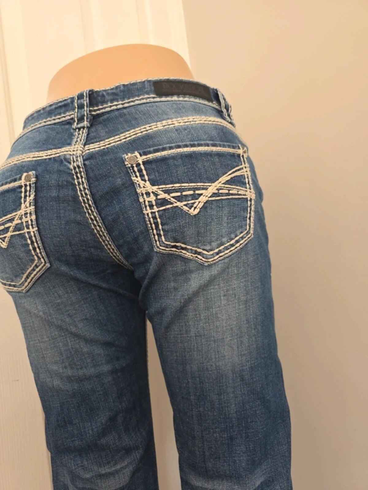 Rock & Roll Cowgirl Low Rise Relaxed Bootcut Vintage Y2K Jeans UK Size 8/10 Tall