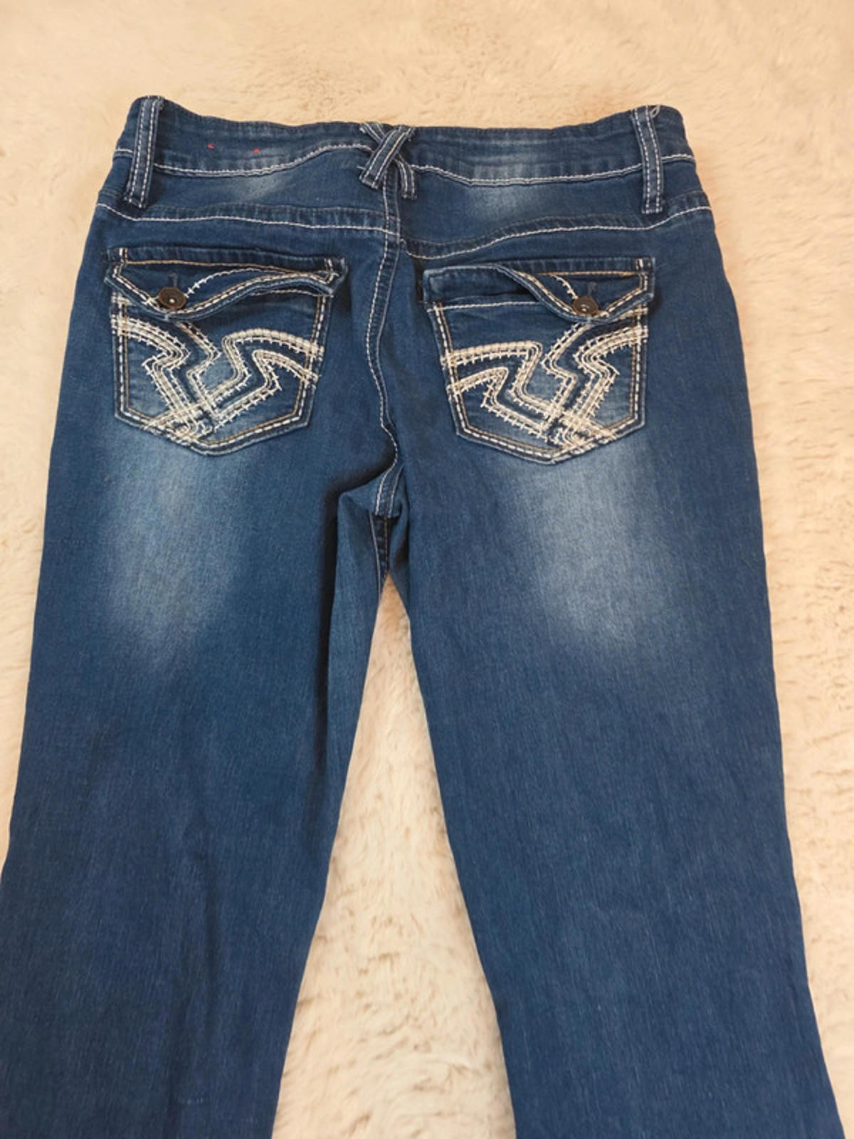 Vintage Y2K Hydraulic Mid Rise Bootcut Jeans UK Size 12