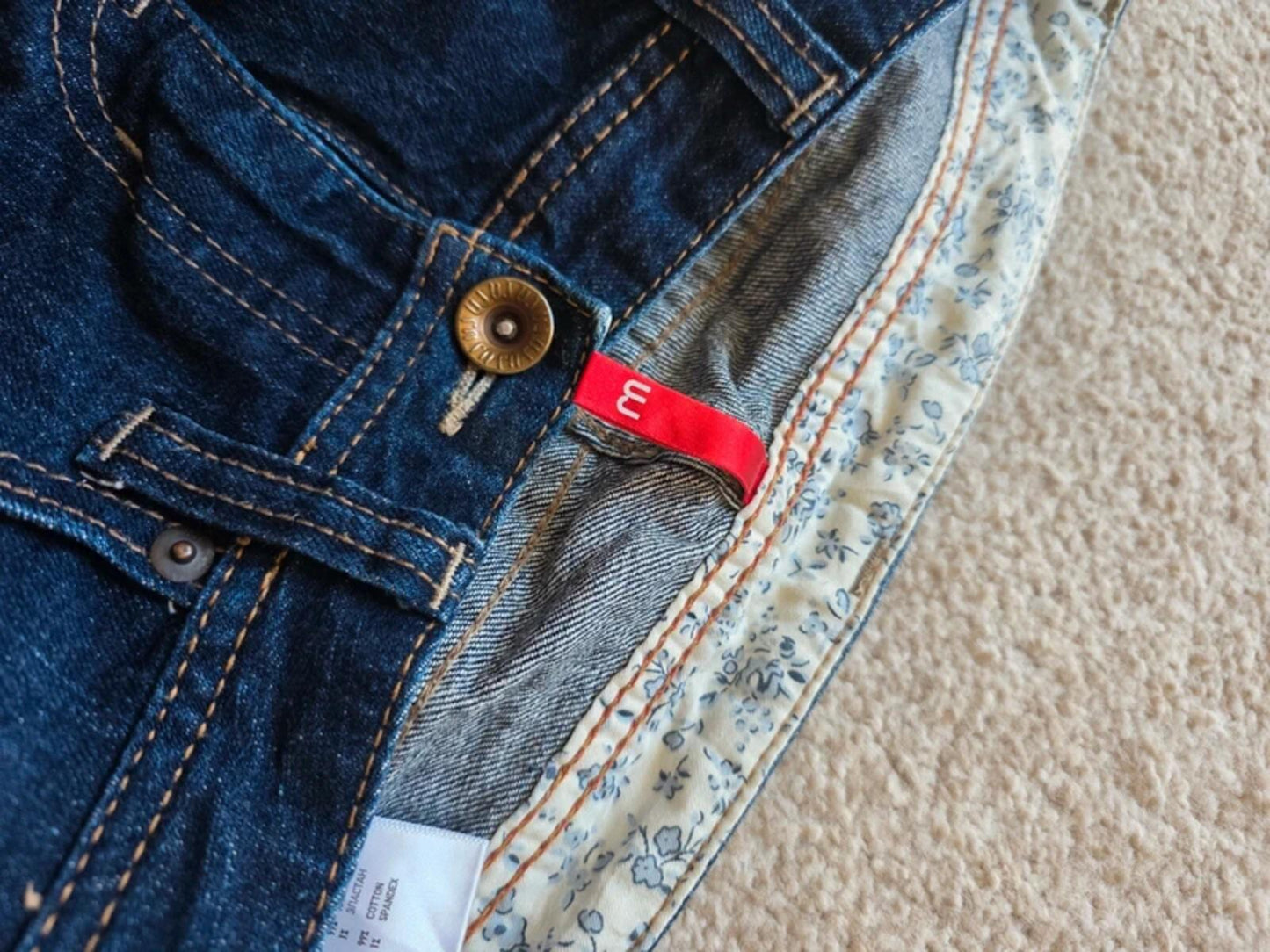 Vintage Y2K Ultra Low Rise Cropped Uniqlo Jeans UK Size 4/6
