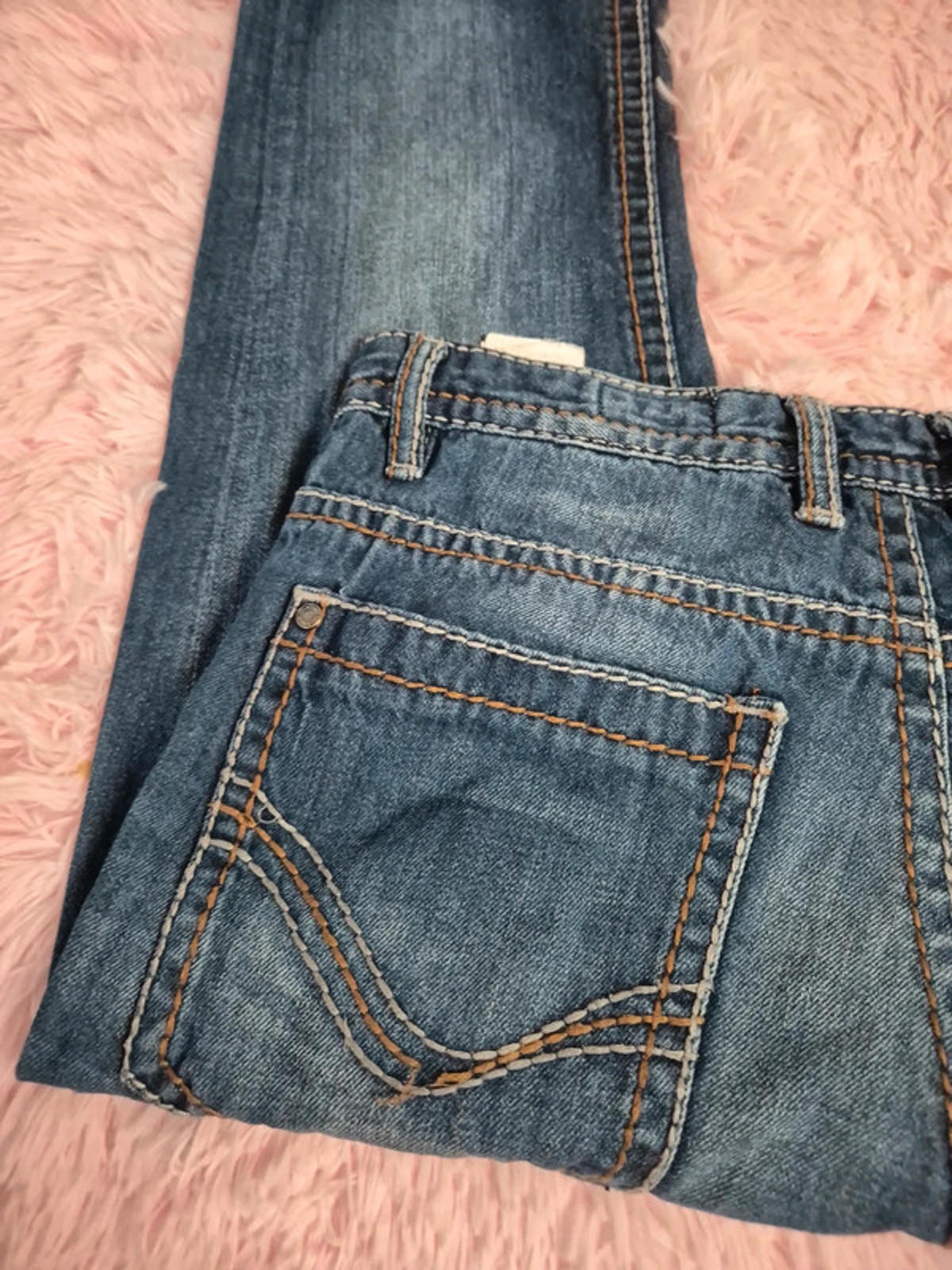 Vintage Y2K Denim 1982 Mid Rise Straight Leg Baggy Jeans UK 12