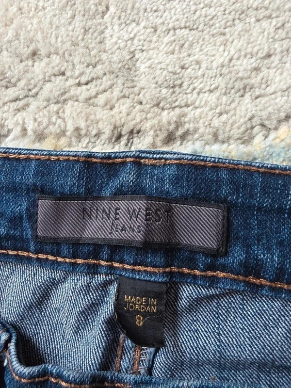 Nine West Vintage Y2K Mid Rise Wide Leg Bootcut Jeans UK Size 10
