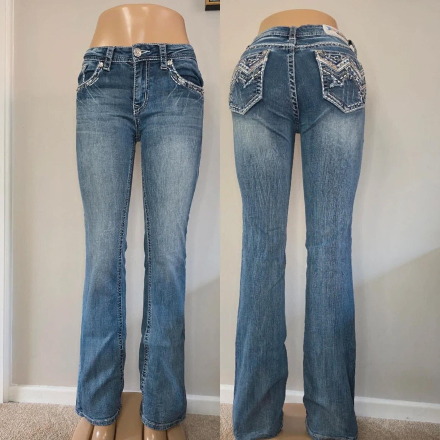 Grace in LA Low Rise Bootcut Vintage Y2K Jeans UK Size 6 Tall