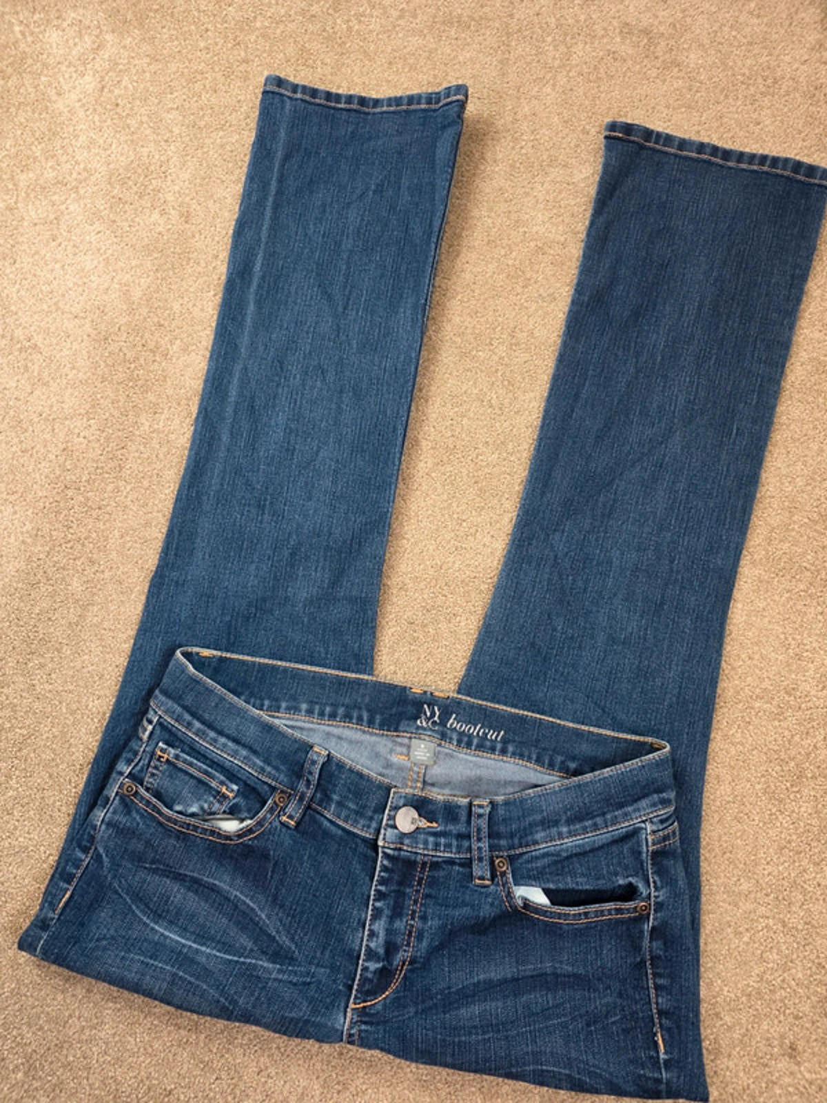 Vintage Y2K NY & Co Mid Rise Bootcut Jeans UK Size 10–12 Petite