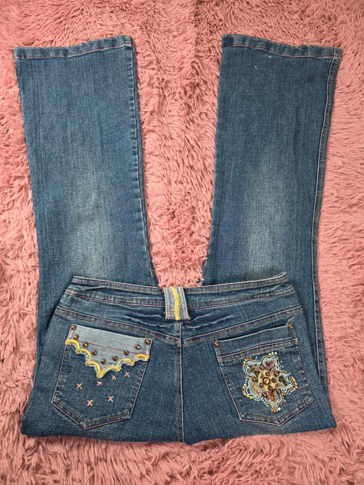 Very Unique Vintage Y2K MG Mid Rise Flared Jeans UK size 10