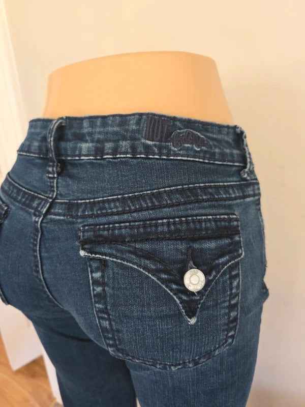 HUT by Franz Kraler Vintage Y2K Low Rise Bootcut Jeans UK Size 8/10
