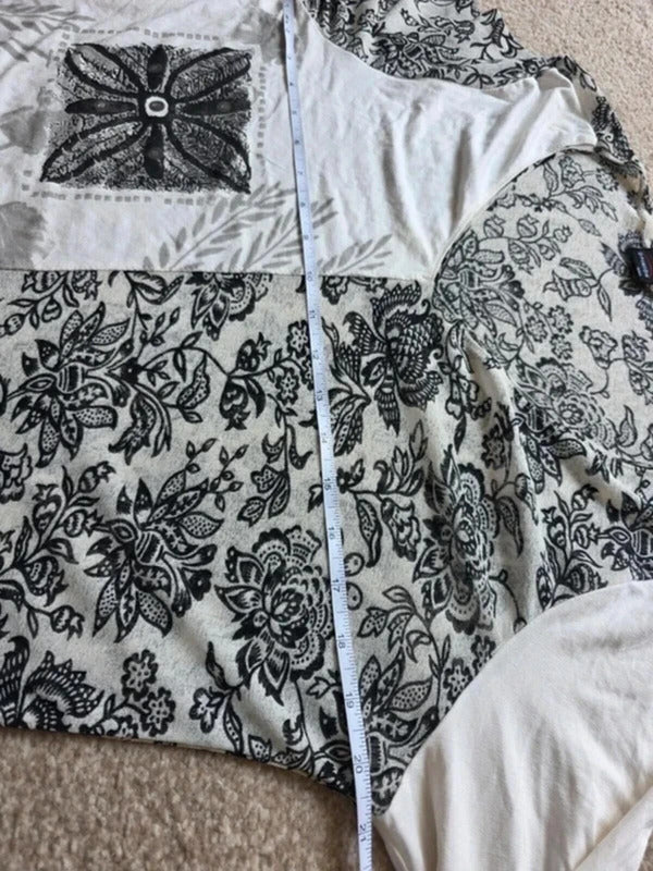 Vintage Y2K Opinion Printed Long Sleeve Blouse UK Size 14/16