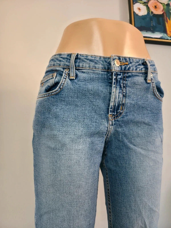 Arizona Mid Rise Flared Vintage Y2K Jeans UK Size 12/14 Petite