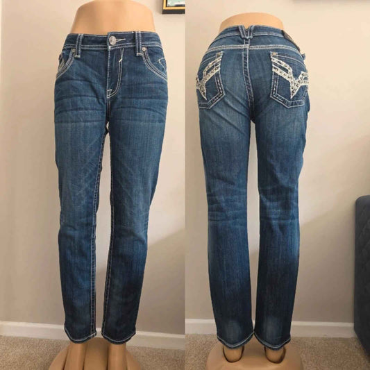 Vigoss Mid Rise Skinny Vintage Y2K Jeans UK Size 12 Petite