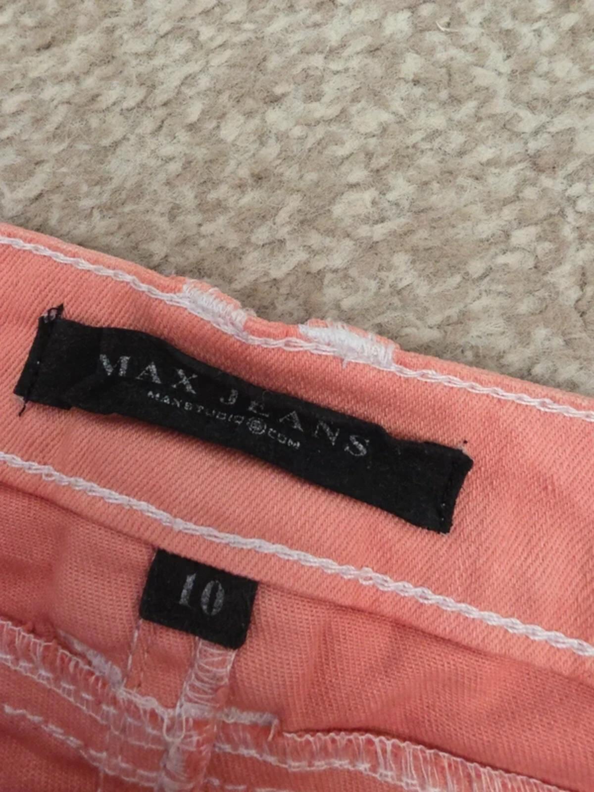 Vintage Y2K Max Jeans Pink Denim Mini Skirt UK Size 14