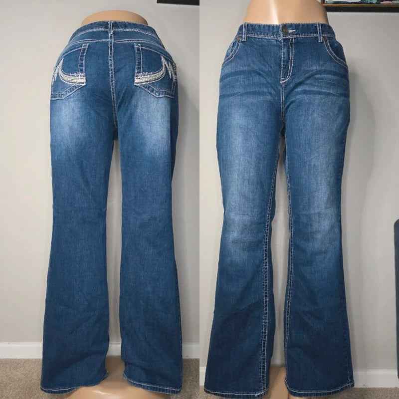 Maurices Mid Rise Bootcut Vintage Y2K Jeans UK Size 18 Tall