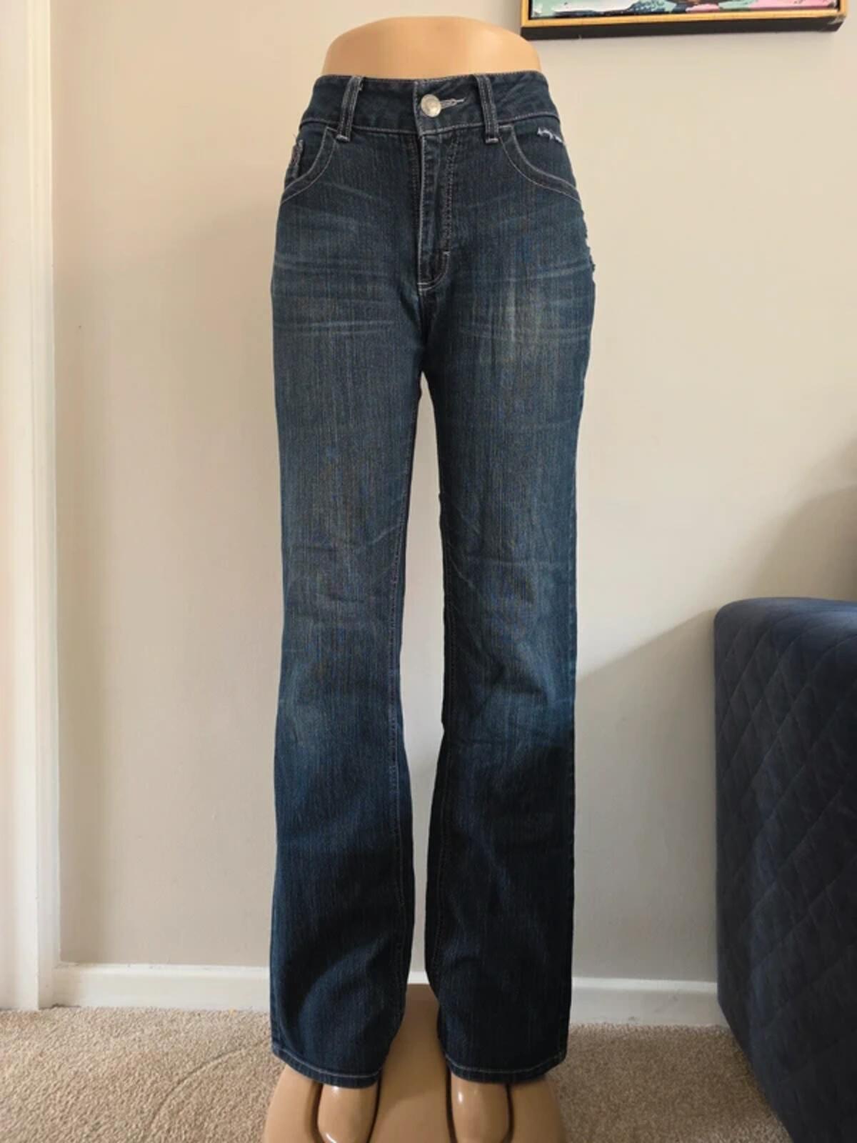 Lee Mid Rise Bootcut Vintage Y2K Jeans UK Size 12 Tall