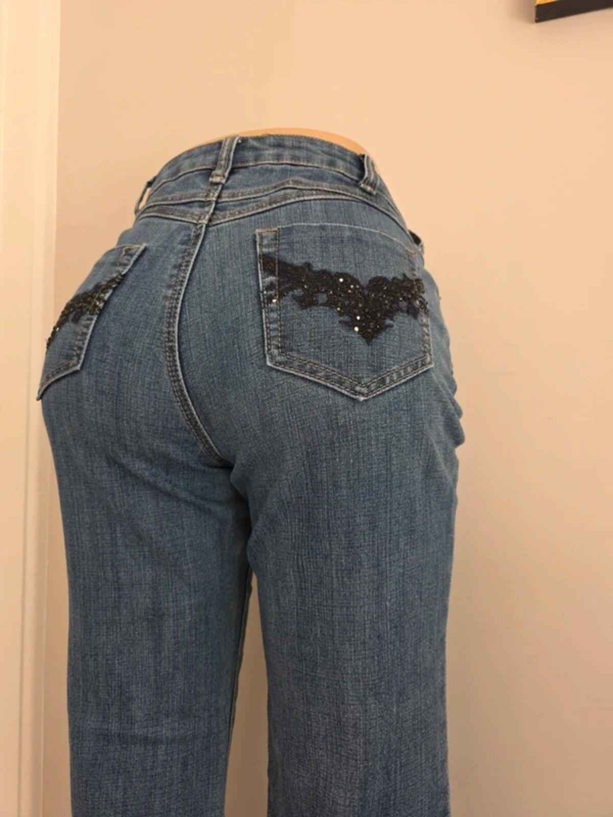 Dressbarn Petite Mid Rise Wide Bootcut Jeans UK Size 12 Petite