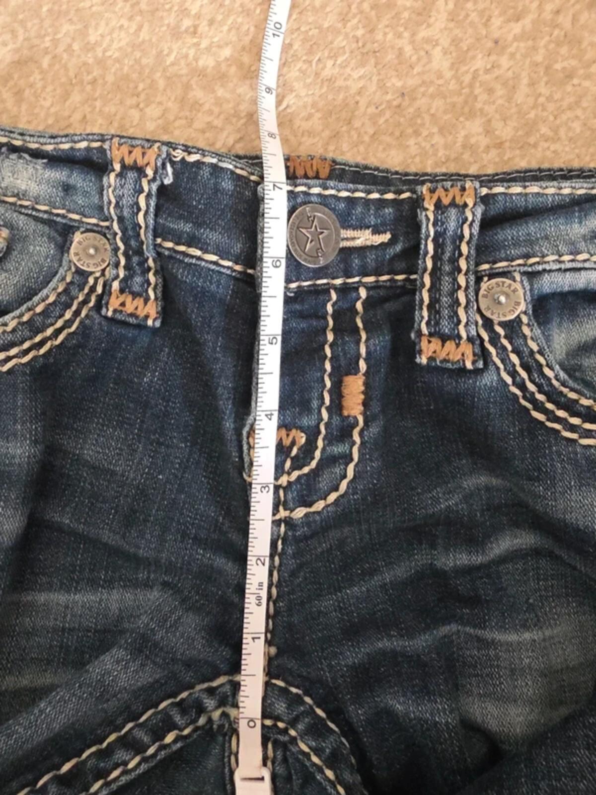 Big Star Vintage Y2K Ultra Low Rise Bootcut Jeans UK Size 6/8 Tall